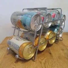 缶ストッカー 2段式 冷蔵庫収納ラックのサムネイル