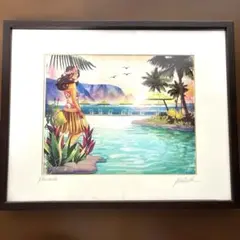 レア 絵 複製画 カット・リーダー アートプリント ハワイ プリンスビル 