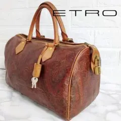 値下げ❢　ETRO エトロ ペイズリー ミニボストンカデナ 鍵 クロシェットのサムネイル