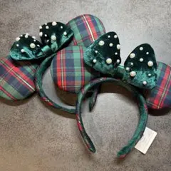 ディズニーチェック柄カチューシャ2個セット