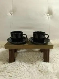【フィンランド☃】iittalaイッタラTEEMAコーヒーティー C&S黒 2客