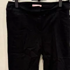 美品✨【L】ストレッチパンツ 黒 ハーフパンツ ブラック レディース 無地