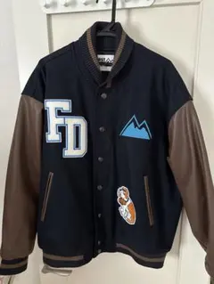 FIRST DOWN スタジャン ネイビー　サイズＬのサムネイル