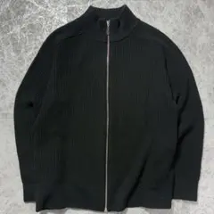 ユナイテッドトウキョウ ジップアップ ドライバーズニット ブラック L