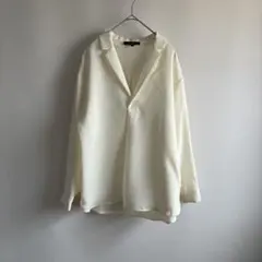 美品　デミルクス ビームス　Vネック襟付きブラウス　シャツ
