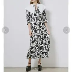 snidel ビッグカラープリントワンピース　花柄