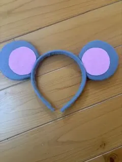 ハンドメイド　ネズミ　カチューシャ