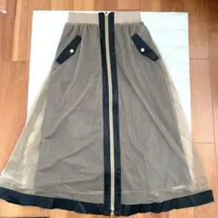 RISLEY リバーシブル メッシュ フレアスカート