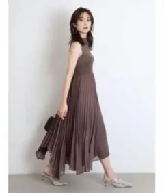 SNIDEL ノースリニットドッキングワンピース