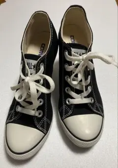 美品　コンバース CONVERSE オールスター ヒール ブラック24cm