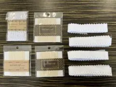 レースまとめ売り　ハンドメイド資材　小花柄白系レース　1メートル以上✖️8個