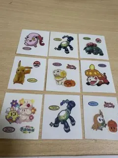 ポケモンキャラクター ステッカー 9枚セット