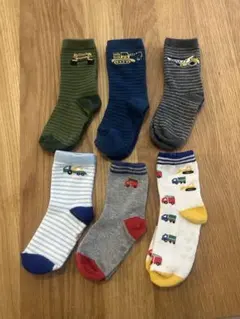 キッズ 靴下 乗り物 ソックス 男の子 6点セット オマケ付き