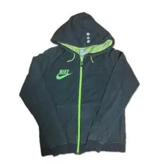 NIKE ジップアップパーカー Lサイズ チャコール×ライム