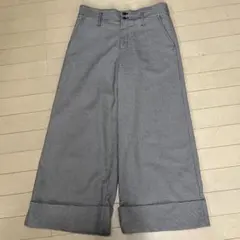 ワイドパンツ 白黒チェック