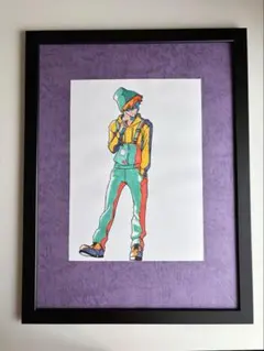 Y*o様 『福と仲良くなる、そばかすダルマ』絵画 原画 絵 動物画 ポップ