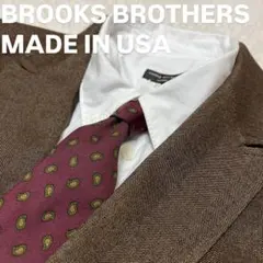 USA製BROOKS BROTHERS ペイズリー柄ドットシルクネクタイ