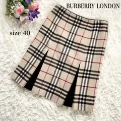 【美品】バーバリーロンドン　フレアスカート　チェック　ベージュ 中古・古着通販】BURBERRY LONDON (バーバリーロンドン) フレア