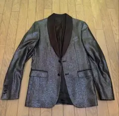 ZARA テーラードジャケット 黒と銀のラメのサムネイル
