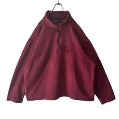 【EDDIE BAUER】90s ebtek ハーフジップフリース 無地 XXL