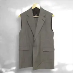 【未使用級】22AW DRAWER ドゥロワー グレンチェック柄 ジレ ベスト