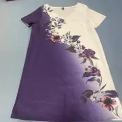 SHEIN 花柄 半袖ひざ丈ワンピース S