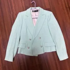 テクスチャクロップドブレザー　ZARA ツイードジャケット