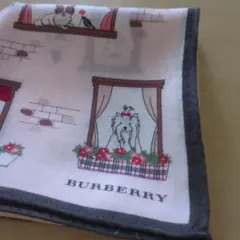 BURBERRY 犬のイラスト ハンカチ