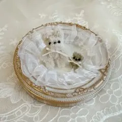 テディベア(大・白)*10cmぬい手持ち*小物