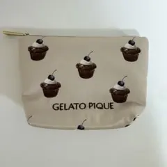 ジェラートピケ カップケーキ柄 ポーチ ティッシュケースのサムネイル
