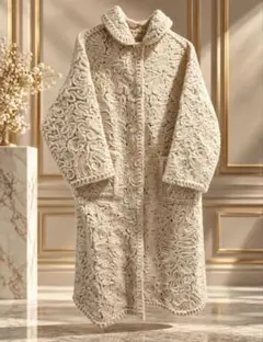 ZARA ローゲージ ニットコート アイボリー
