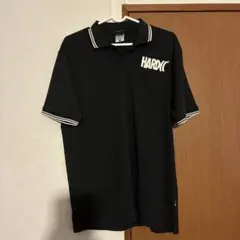 スターロゴ・ドライポロシャツ(ラインブラック) 傷あり