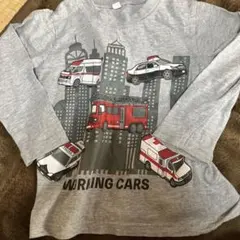 はたらくくるま グレーのロンT 100サイズ