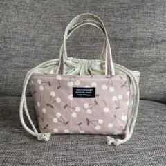 保冷•保温 ランチバック お弁当袋 洗濯可 【さくらんぼ ピンク】