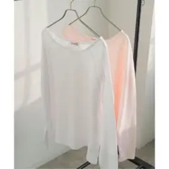 Spick&SpanスピックアンドスパンコットンスラブクルーネックPO