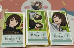 呪術廻戦 じゅじゅ探訪 家入硝子 乗車券風カード 缶バッジ