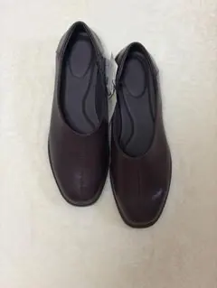 UNIQLO Cスクエアフラットシューズ ダークブラウンのサムネイル