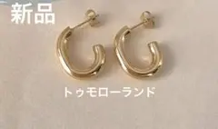 オーバル k18 ピアス フープピアス オフィス ゴールド 甘モチーフ 