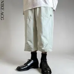 00s NIKE ACG ワイドナイロンショーツ Lサイズ 刺繍ロゴ Y2K