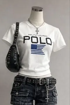 y2k ポロ ラルフローレン 　Ralph Lauren 星条旗Tシャツのサムネイル