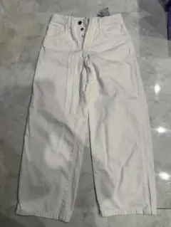 ZARA ホワイト ワイドレッグデニム EUR34