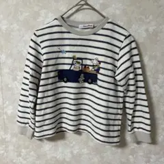 familiar ストライプ トレーナー100cm