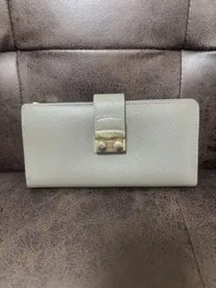 FURLA グレー レザー 長財布