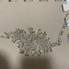 クリスタルビーズ　ヘアアクセサリー　結婚式　二次会　ウエディング