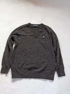 EAST BOY ダークブラウン Vネックセーター特価