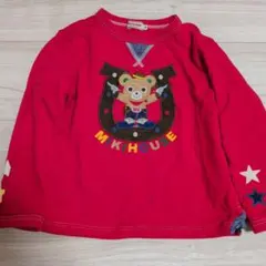 MIKIHOUSE クマ刺繍 薄手のトレーナー