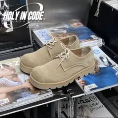 Alfred Alex ボリュームハイソールメタルプレートレースアップシューズ 