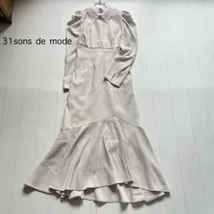 31sons de mode レース衿イレヘムワンピース　36