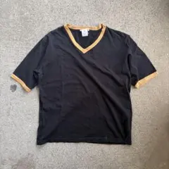 90s 白タグ agnes'b homme バイカラー Vネック Tシャツ