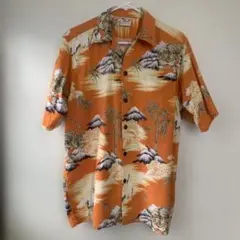 美品】00s パタゴニア パタロハ アロハシャツ オレンジ S ポルトガル製